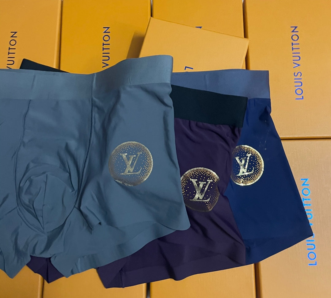 Louis Vuitton Boxed Blue Large Circle Monograms Boxer Briefs, image 5