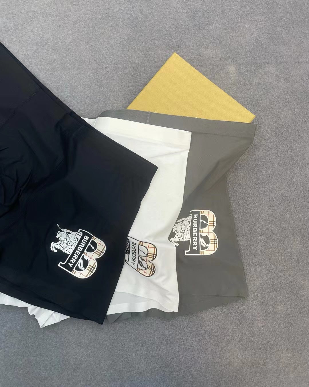 Burberry Boxed Black White Ornamental B Boxer Briefs, image 6