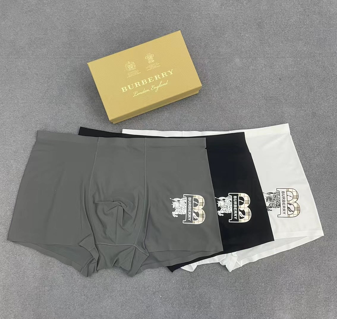 Burberry Boxed Black White Ornamental B Boxer Briefs, image 2