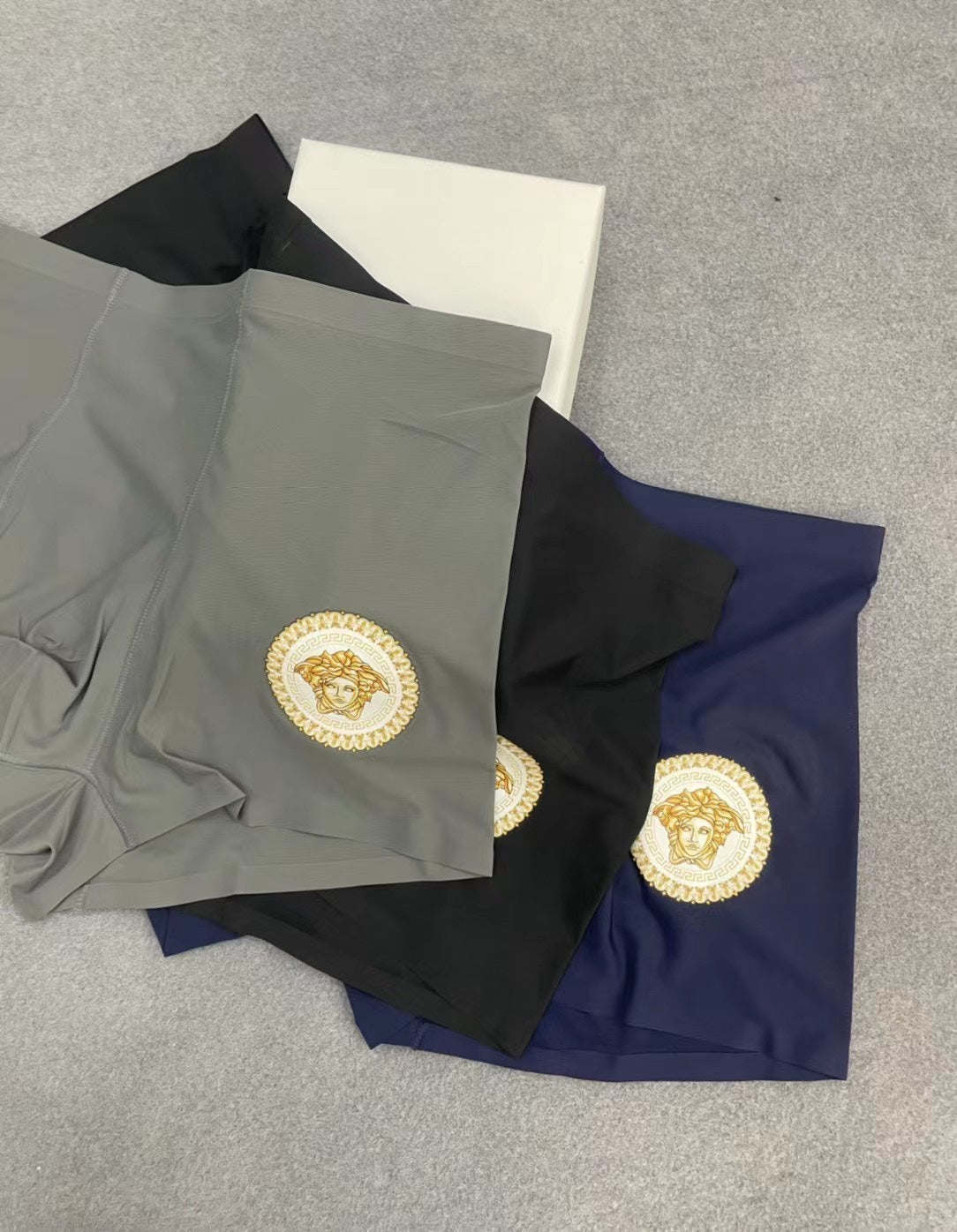 Versace Boxed Large Gold Round Faces Boxer Briefs, image 4