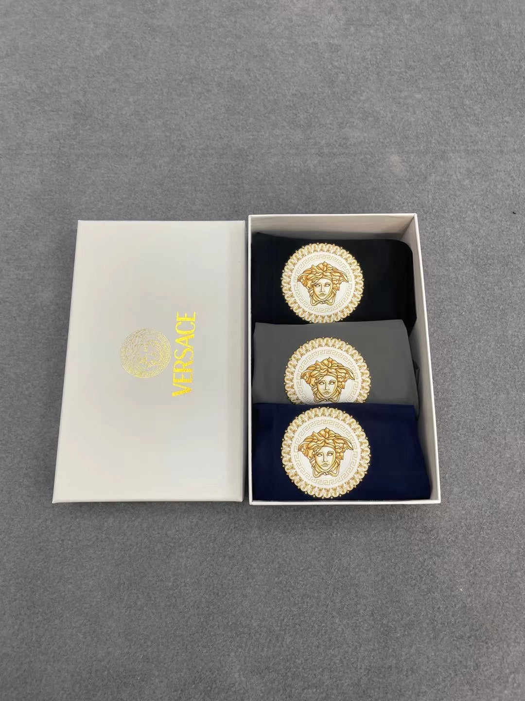 Versace Boxed Large Gold Round Faces Boxer Briefs, image 5