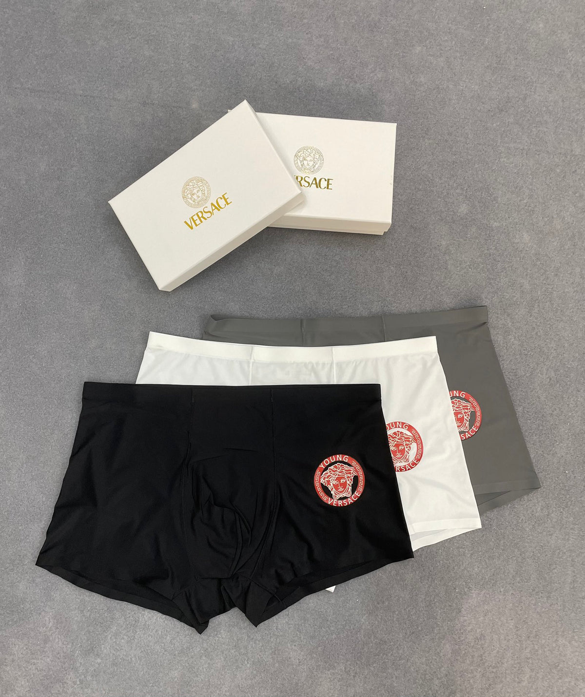 Versace Boxed Red White Black Face Motifs Boxer Briefs, image 2