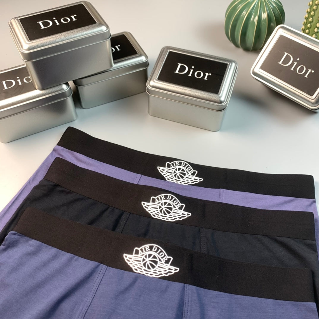 Dior Black Fine Waist Round Motif Boxer Briefs, image 5