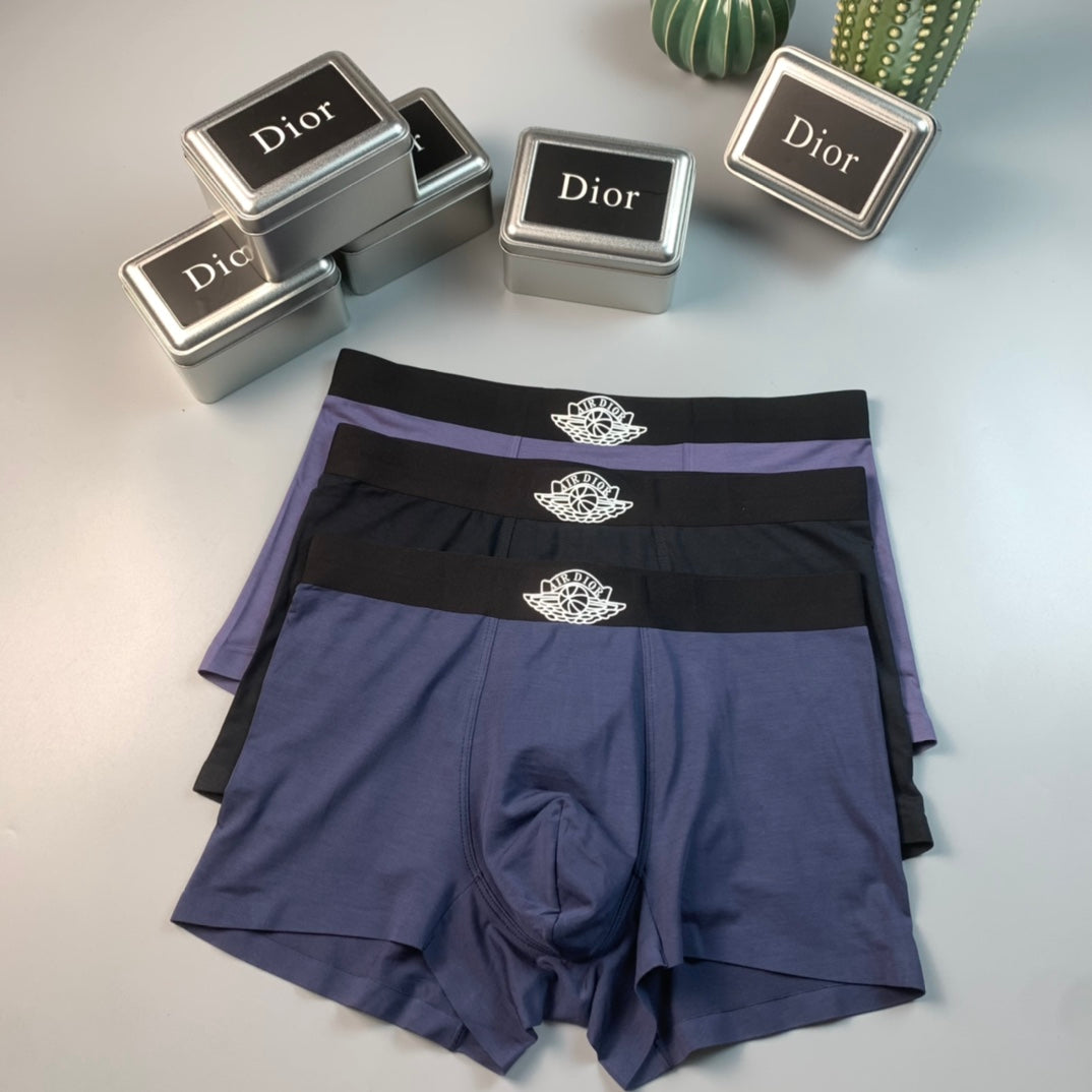 Dior Black Fine Waist Round Motif Boxer Briefs, image 4