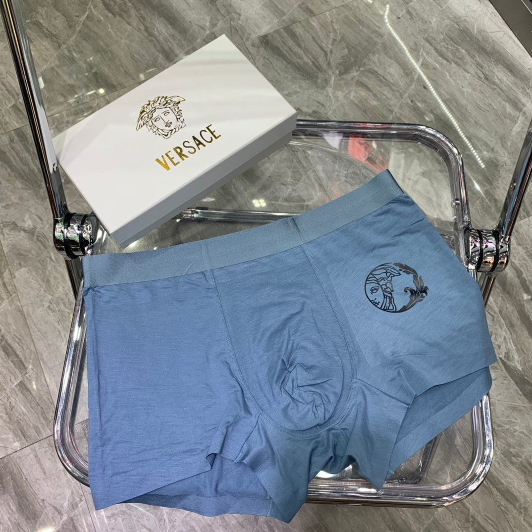Versace Grey Small Round Dark Face Boxer Briefs, image 2