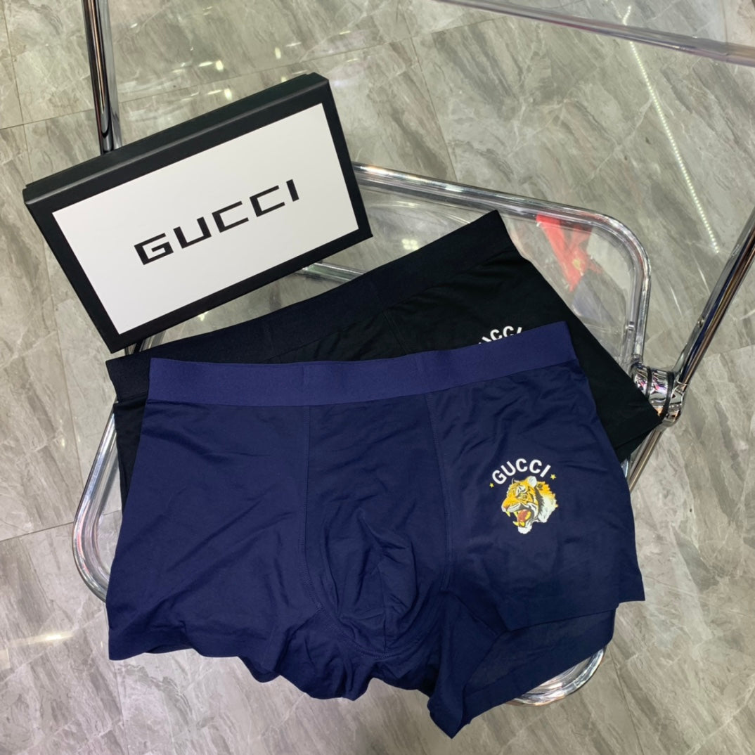 Gucci Green Gold Round Crest Boxer Briefs, image 4