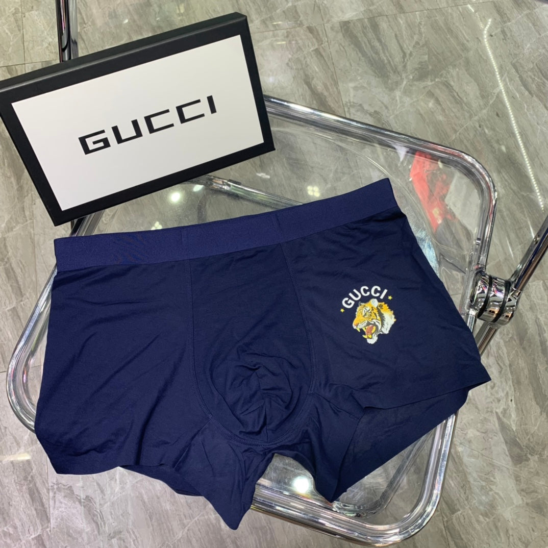 Gucci Green Gold Round Crest Boxer Briefs, image 2