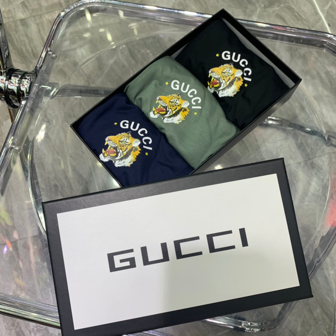 Gucci Green Gold Round Crest Boxer Briefs, image 8