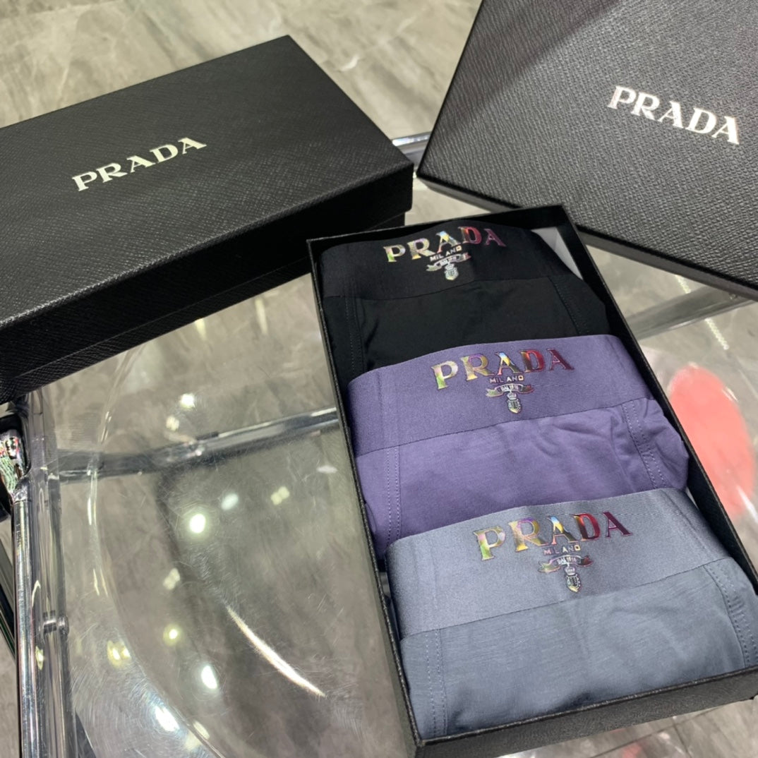 Prada Grey Small Tonal Waist Text Boxer Briefs, image 7