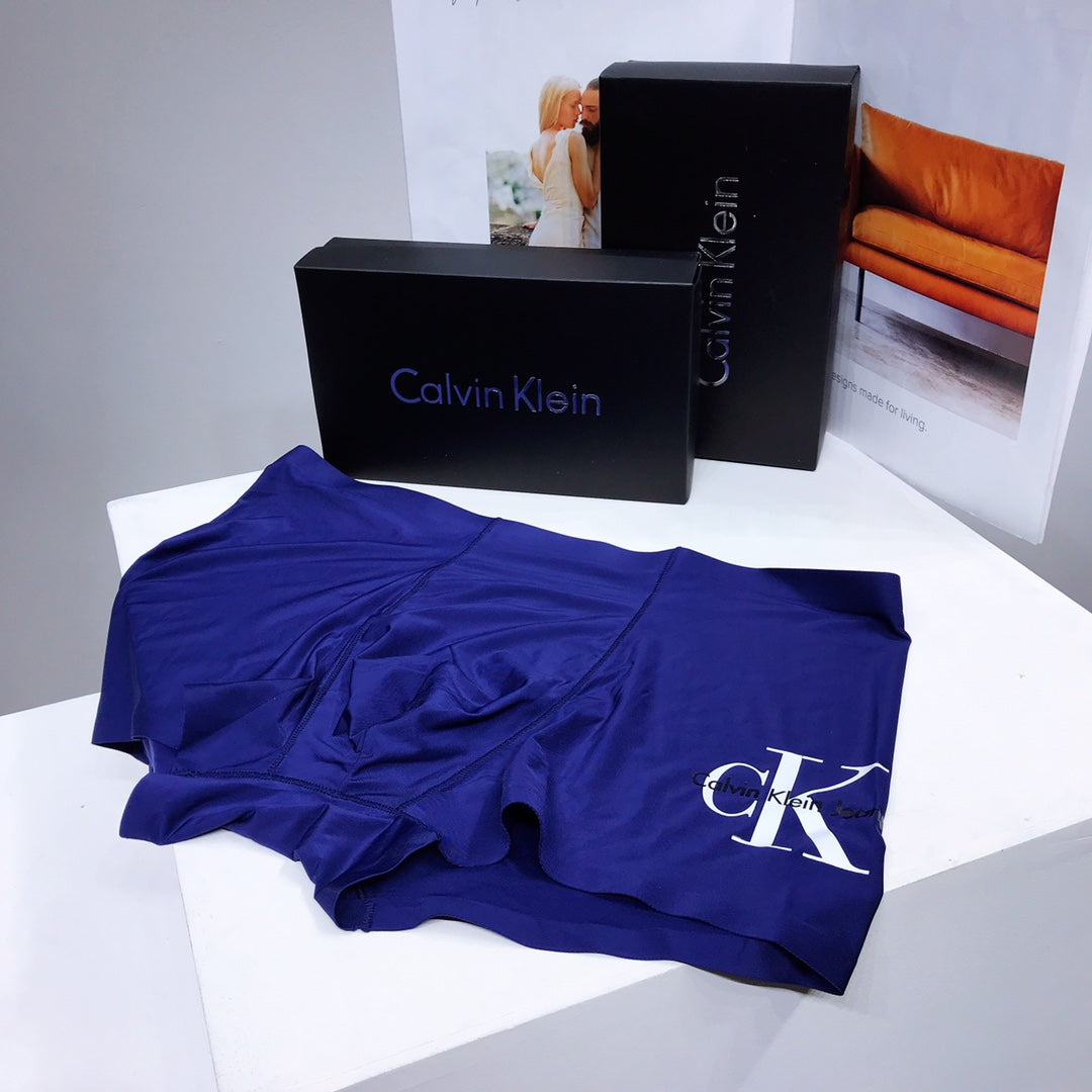 Calvin Klein Dark Blue Folded CK Letters Boxer Briefs, image 4
