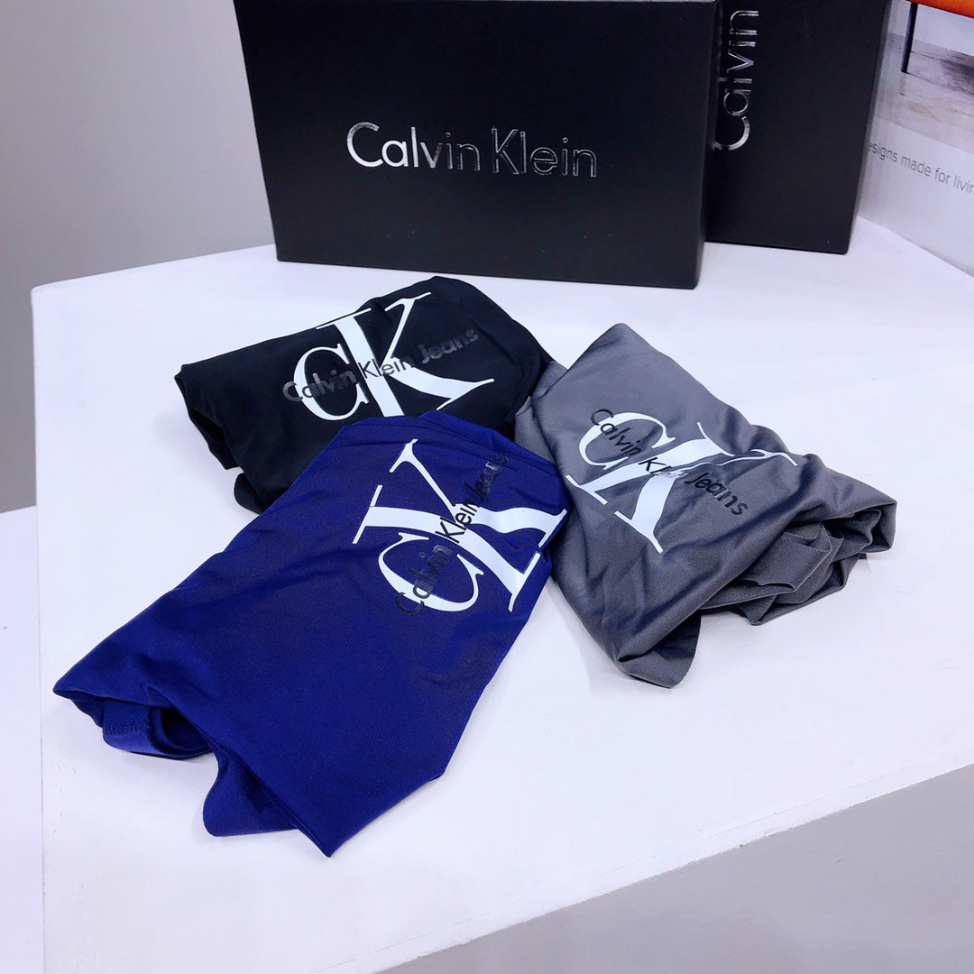 Calvin Klein Dark Blue Folded CK Letters Boxer Briefs, image 2