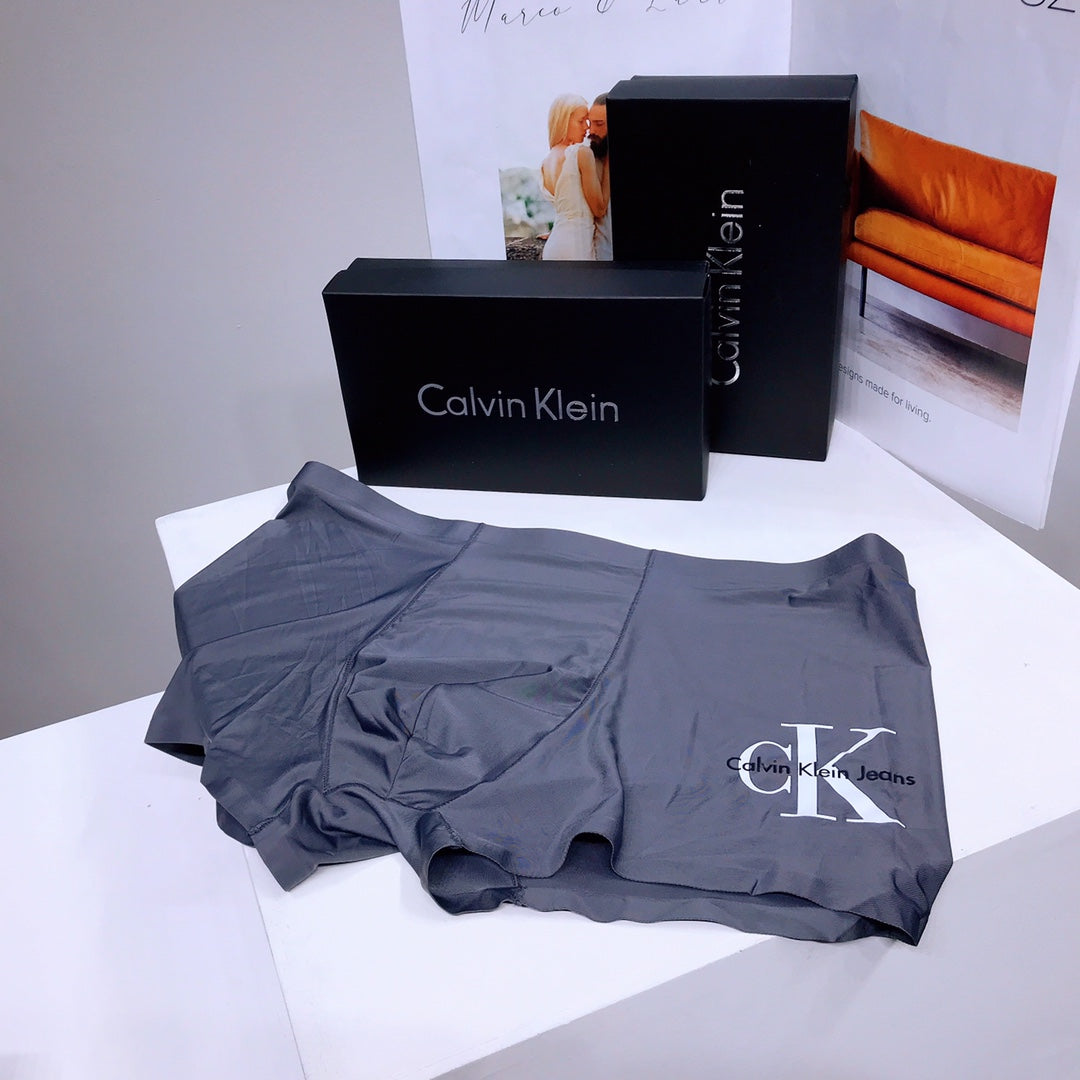 Calvin Klein Dark Blue Folded CK Letters Boxer Briefs, image 3