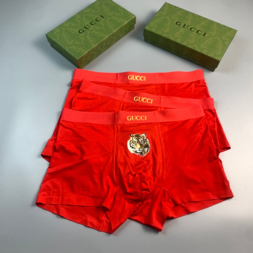 Gucci Red Large Front Crest Boxer Briefs, image 2