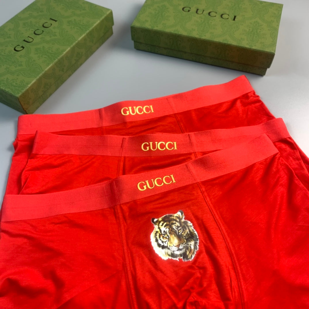 Gucci Red Large Front Crest Boxer Briefs, image 3