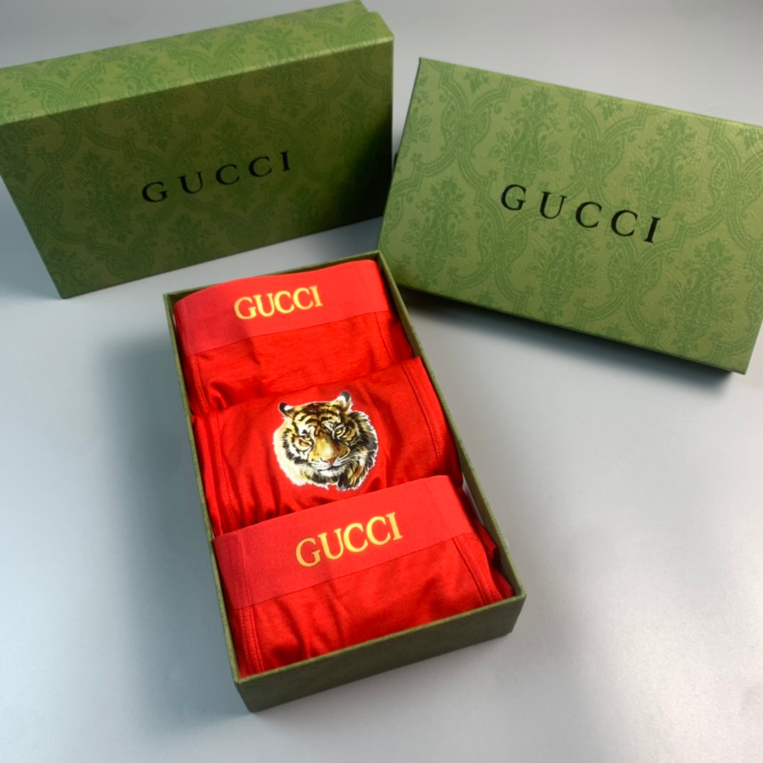 Gucci Red Large Front Crest Boxer Briefs, image 6