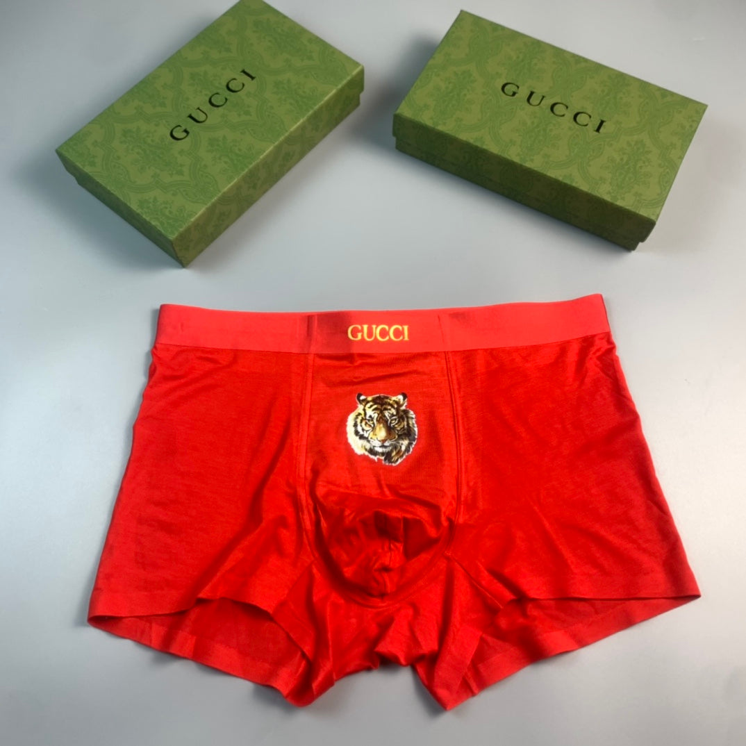 Gucci Red Large Front Crest Boxer Briefs, image 1