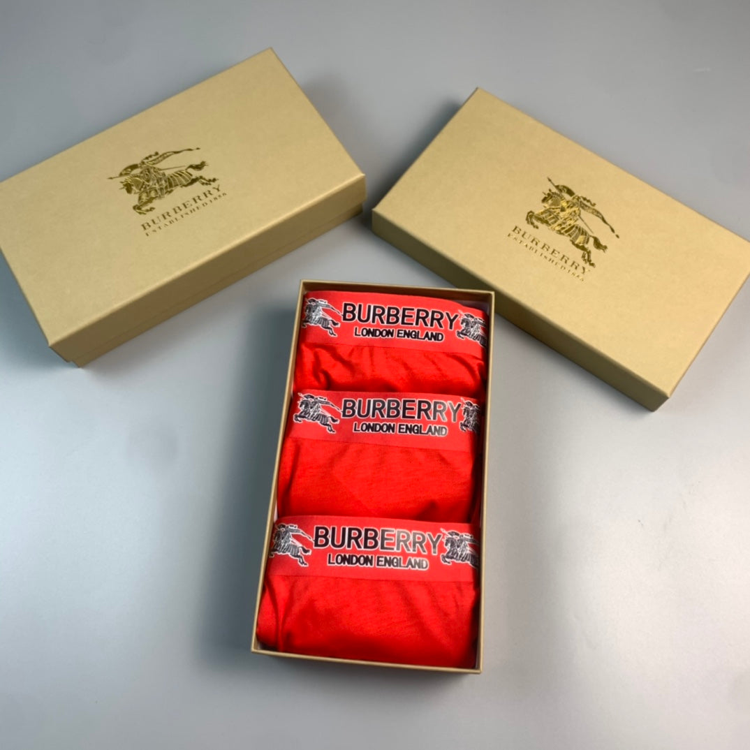 Burberry Red Small Waist Letter Detail Boxer Briefs, image 8