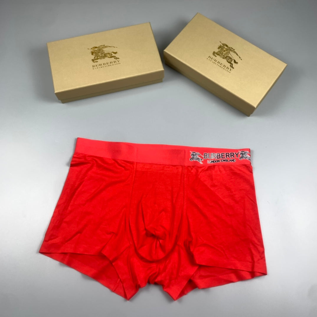 Burberry Red Small Waist Letter Detail Boxer Briefs, image 1