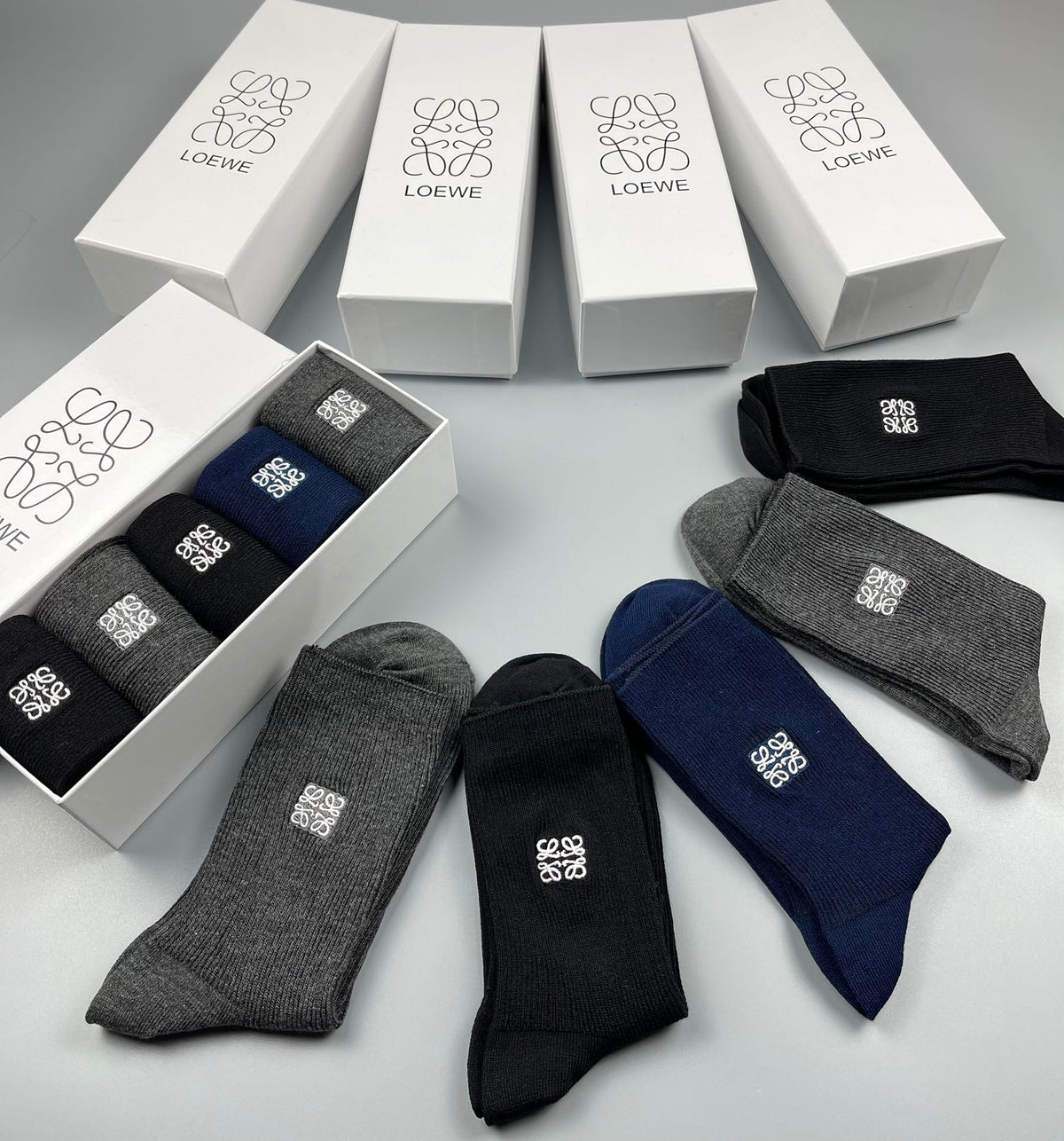 LOEWE Classic Neutral Crew Socks, gallery image 9