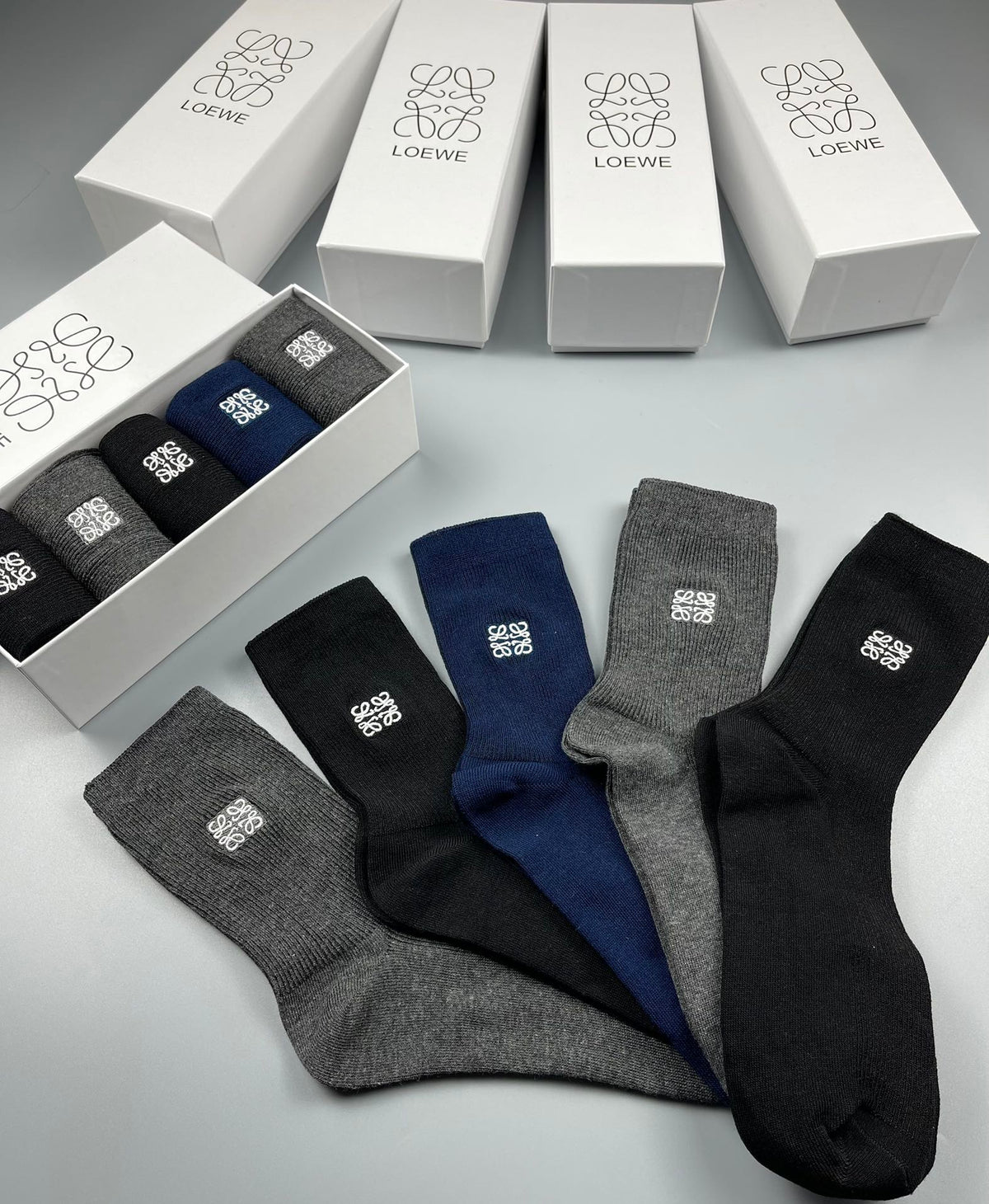 LOEWE Classic Neutral Crew Socks, gallery image 8