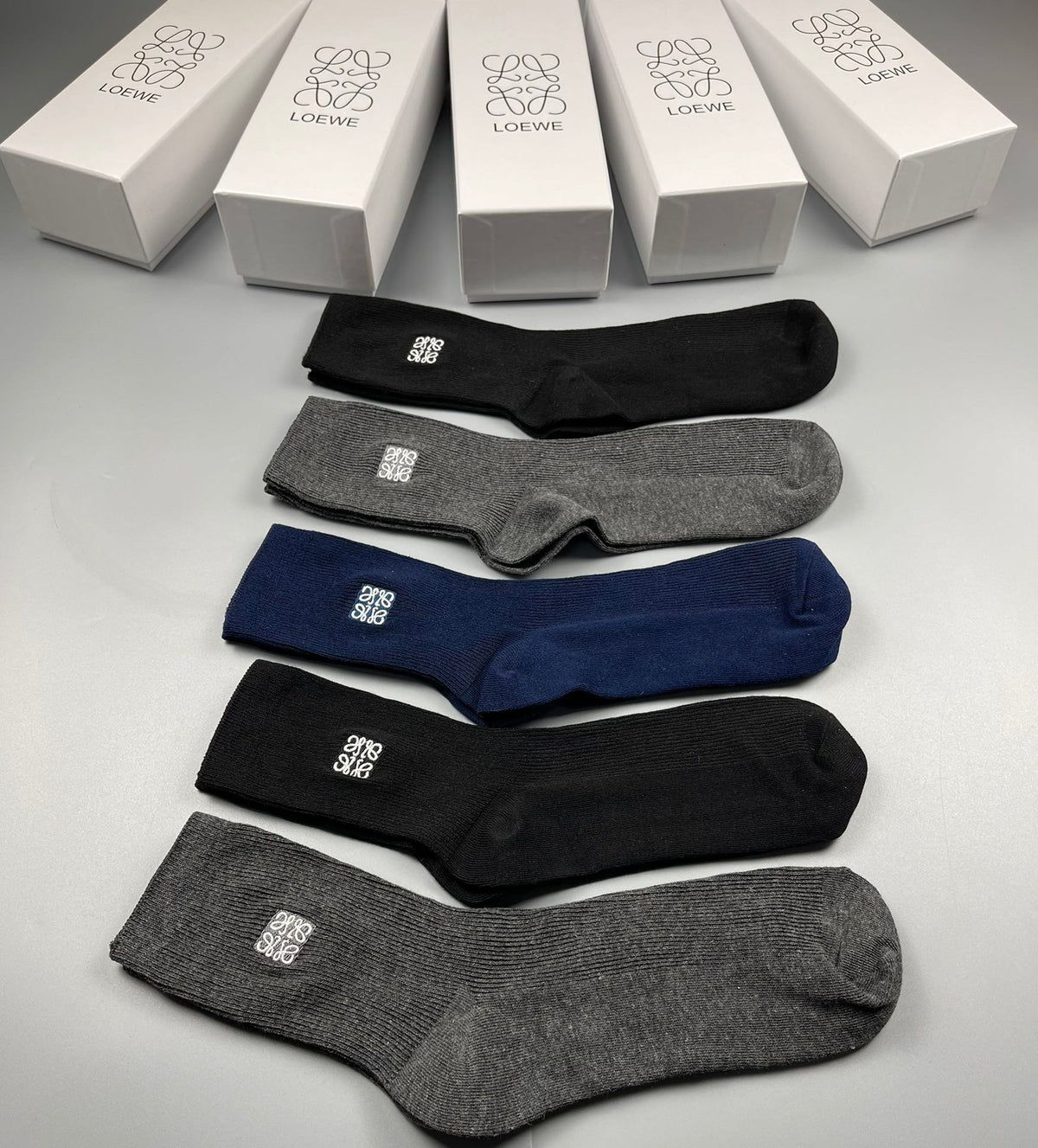 LOEWE Classic Neutral Crew Socks, gallery image 7