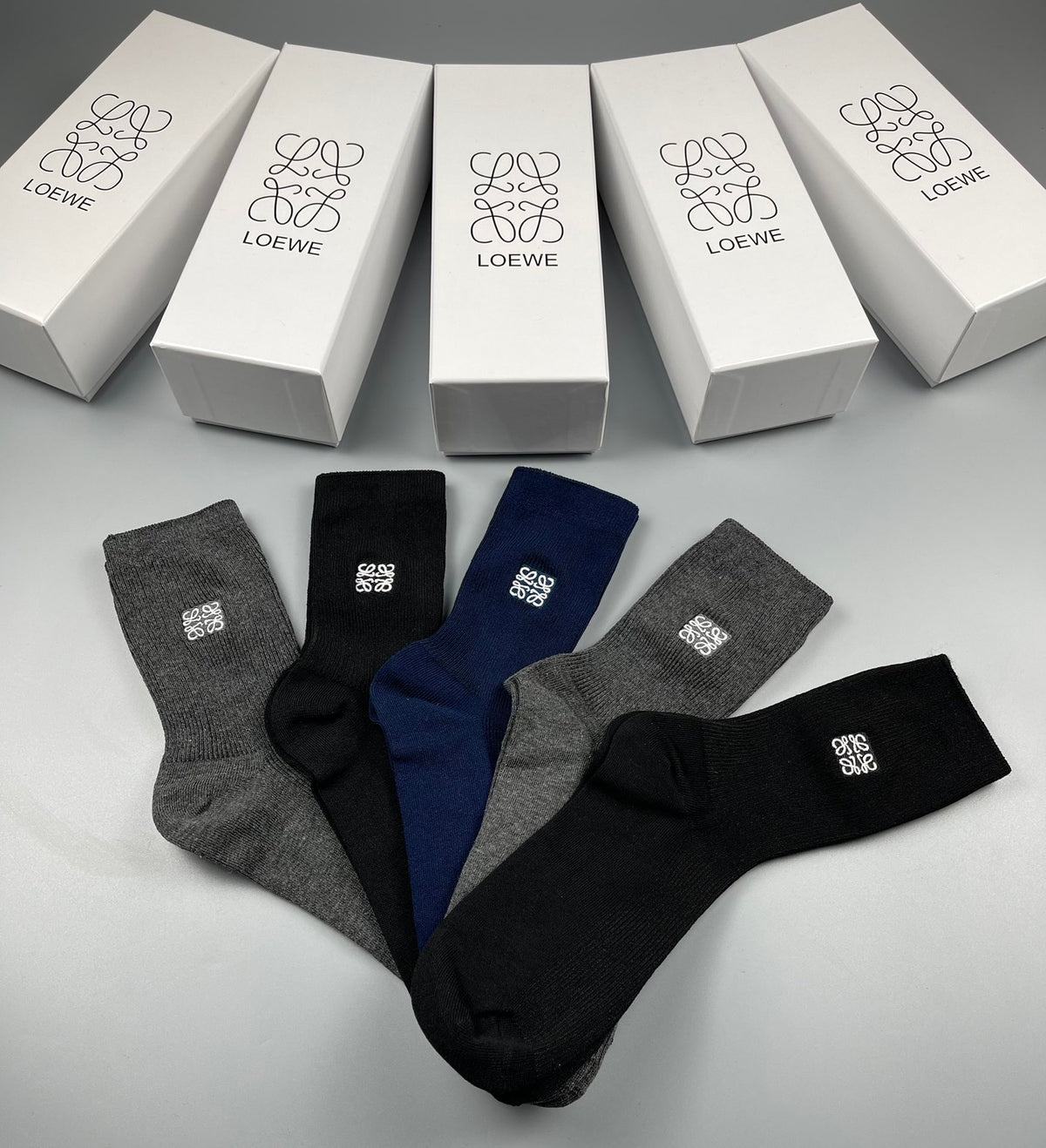 LOEWE Classic Neutral Crew Socks, gallery image 2