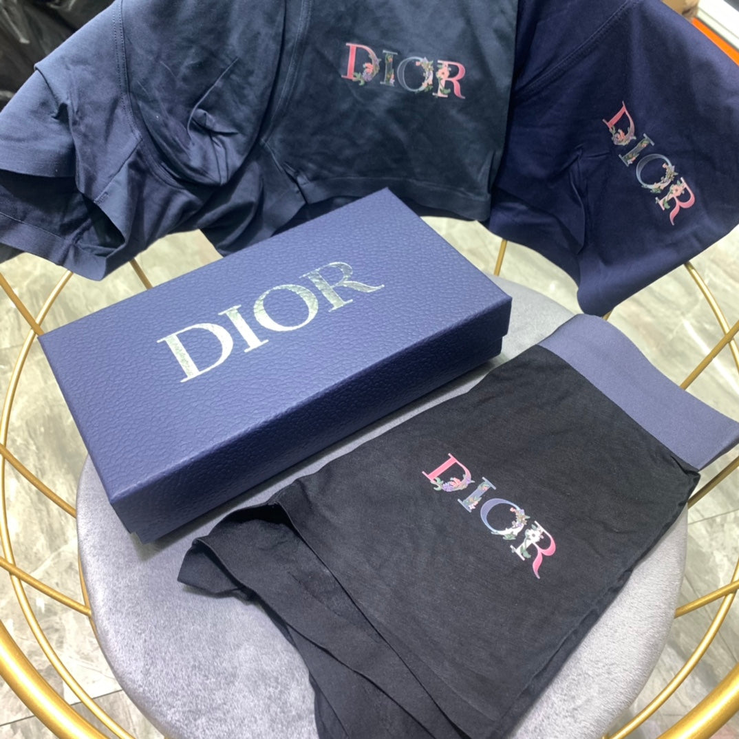 Dior Blue Broad Small Wordmark Waist Boxer Briefs, image 6