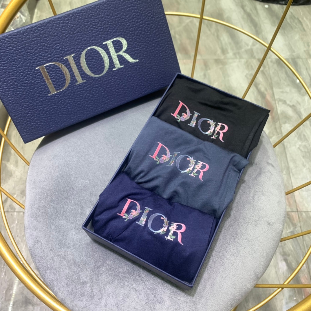 Dior Blue Broad Small Wordmark Waist Boxer Briefs, image 8