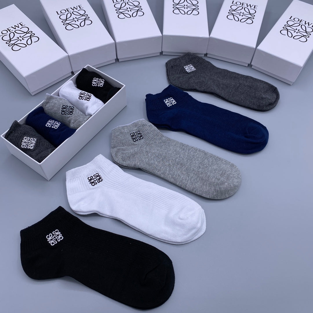 LOEWE Minimal Emblem No-Show Socks, gallery image 4