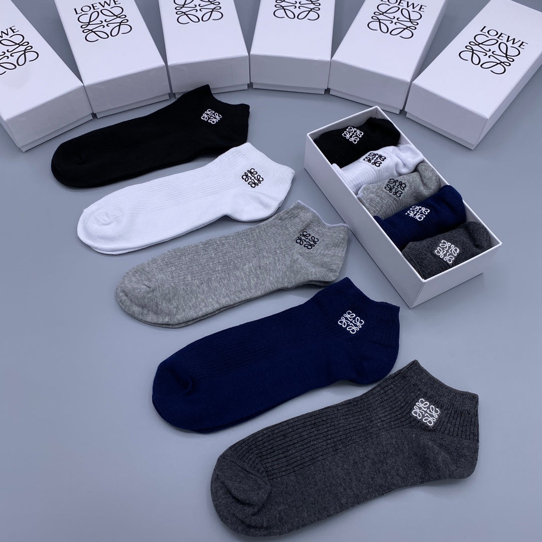 LOEWE Minimal Emblem No-Show Socks, gallery image 1