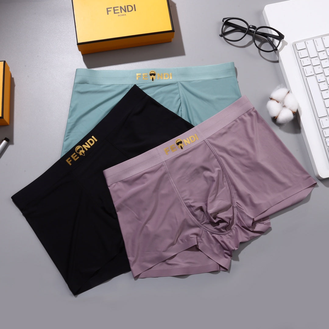 Fendi Plum Teal Dark Waist Wordmark Boxer Briefs, image 2