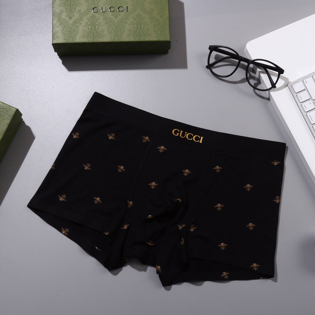 Gucci Navy Grey Tiny Gold Pattern Boxer Briefs, image 7