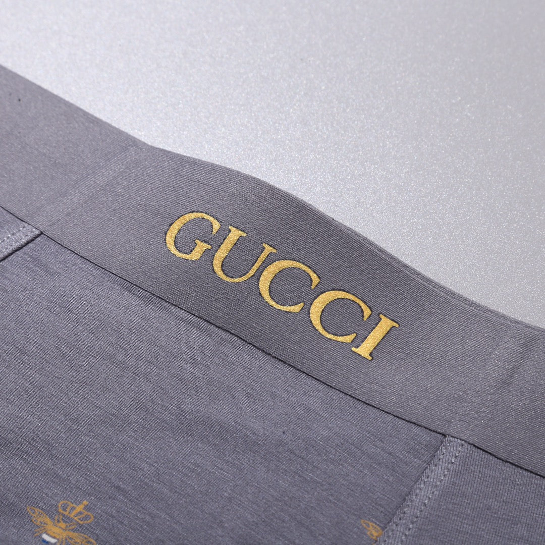 Gucci Navy Grey Tiny Gold Pattern Boxer Briefs, image 8