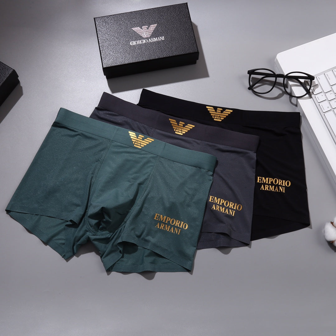 Armani Dark Small Eagle Boxer Briefs, Box of 3, gallery image 1