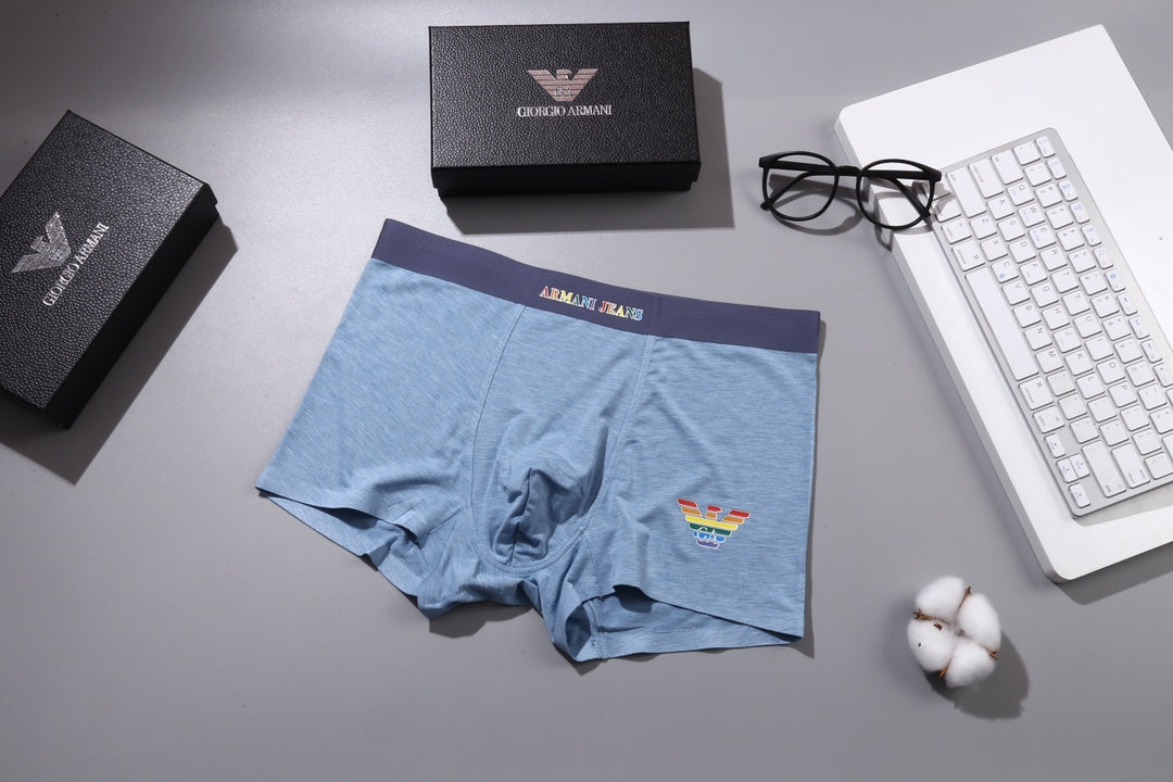 Armani Pastel Outlined Eagle Boxer Briefs, Box of 3, gallery image 6