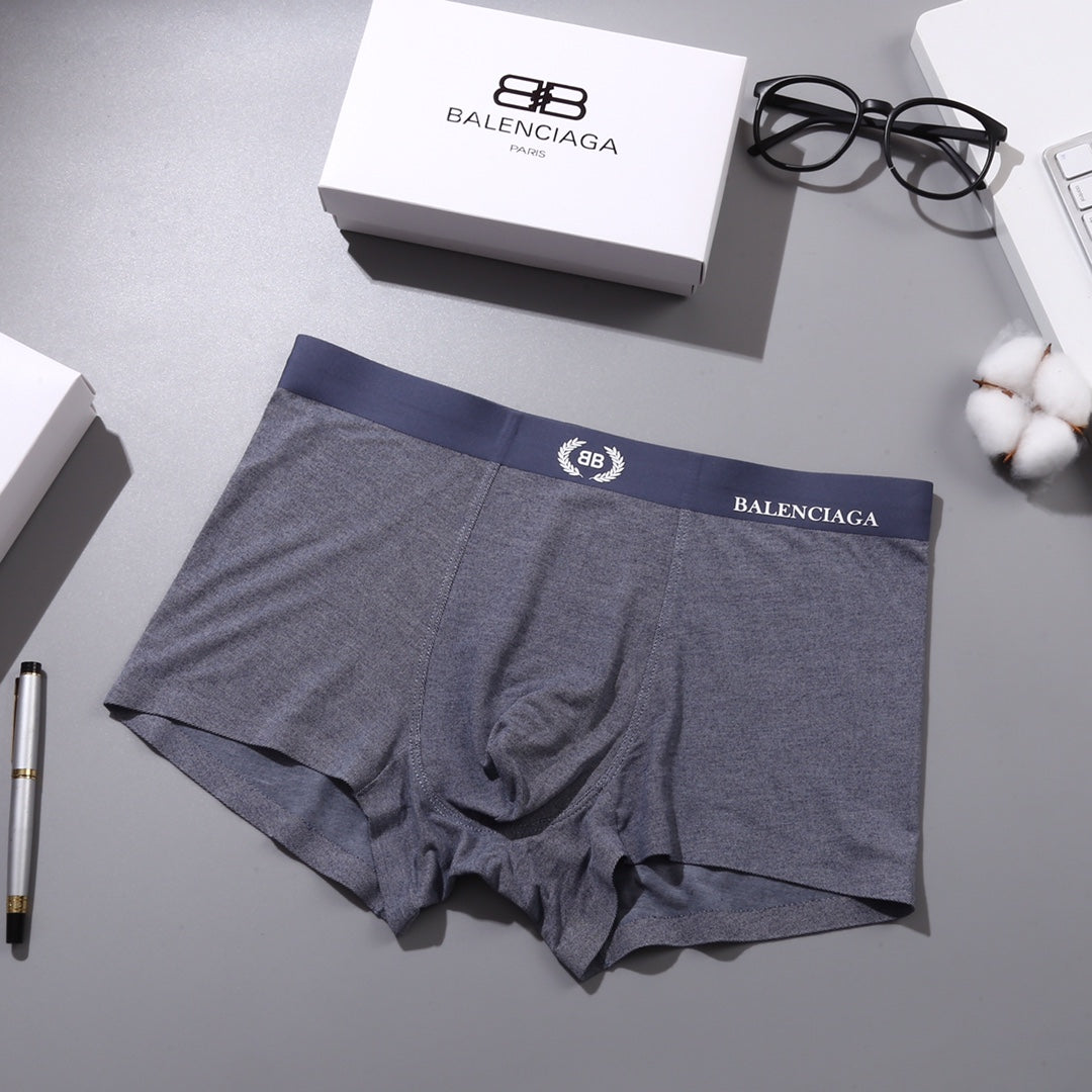 Balenciaga Grey Small Double Letter Marks Boxer Briefs, image 6