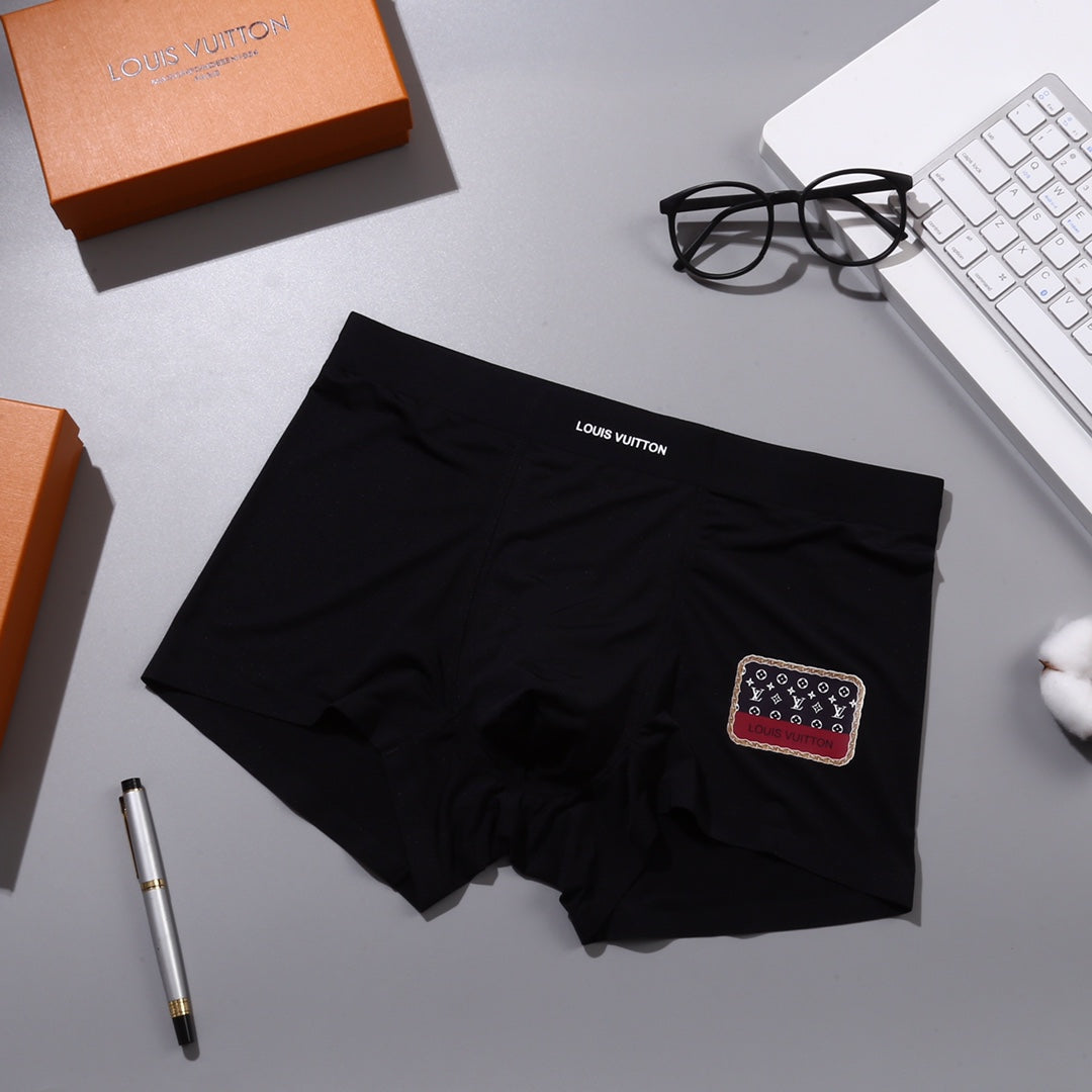 Louis Vuitton Navy Black Grey Small Monogram Boxer Briefs, image 8