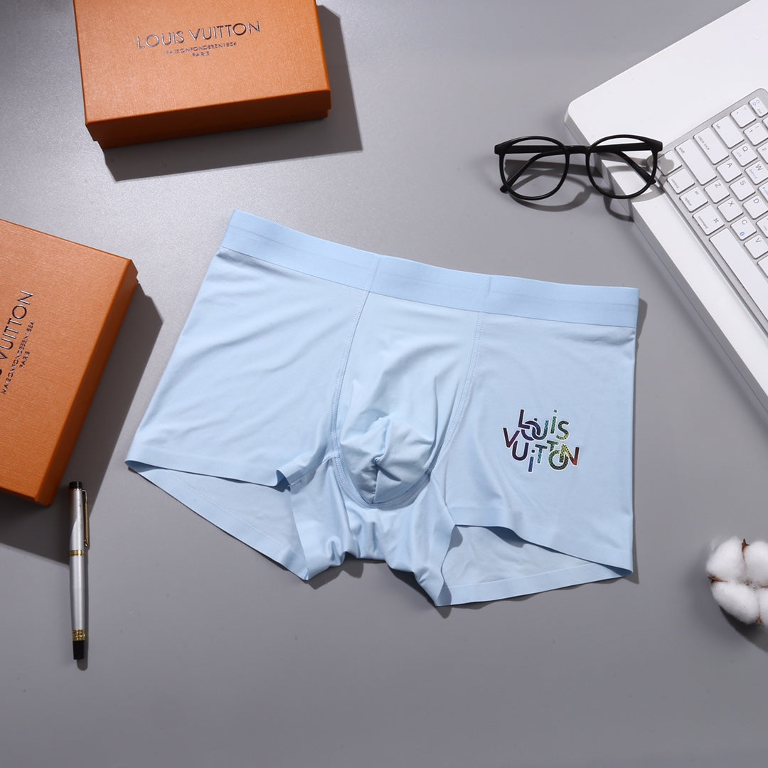 Louis Vuitton Lilac Blue Grey Small Round Crest Boxer Briefs, image 5
