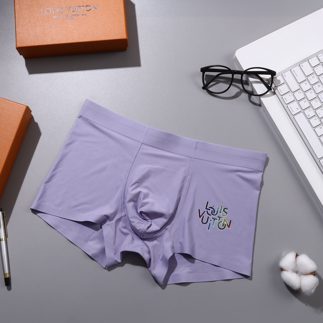 Louis Vuitton Lilac Blue Grey Small Round Crest Boxer Briefs, image 6