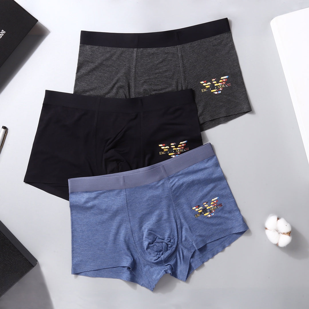 Emporio Armani Black Grey Blue Gold Wing Crew Socks, image 6