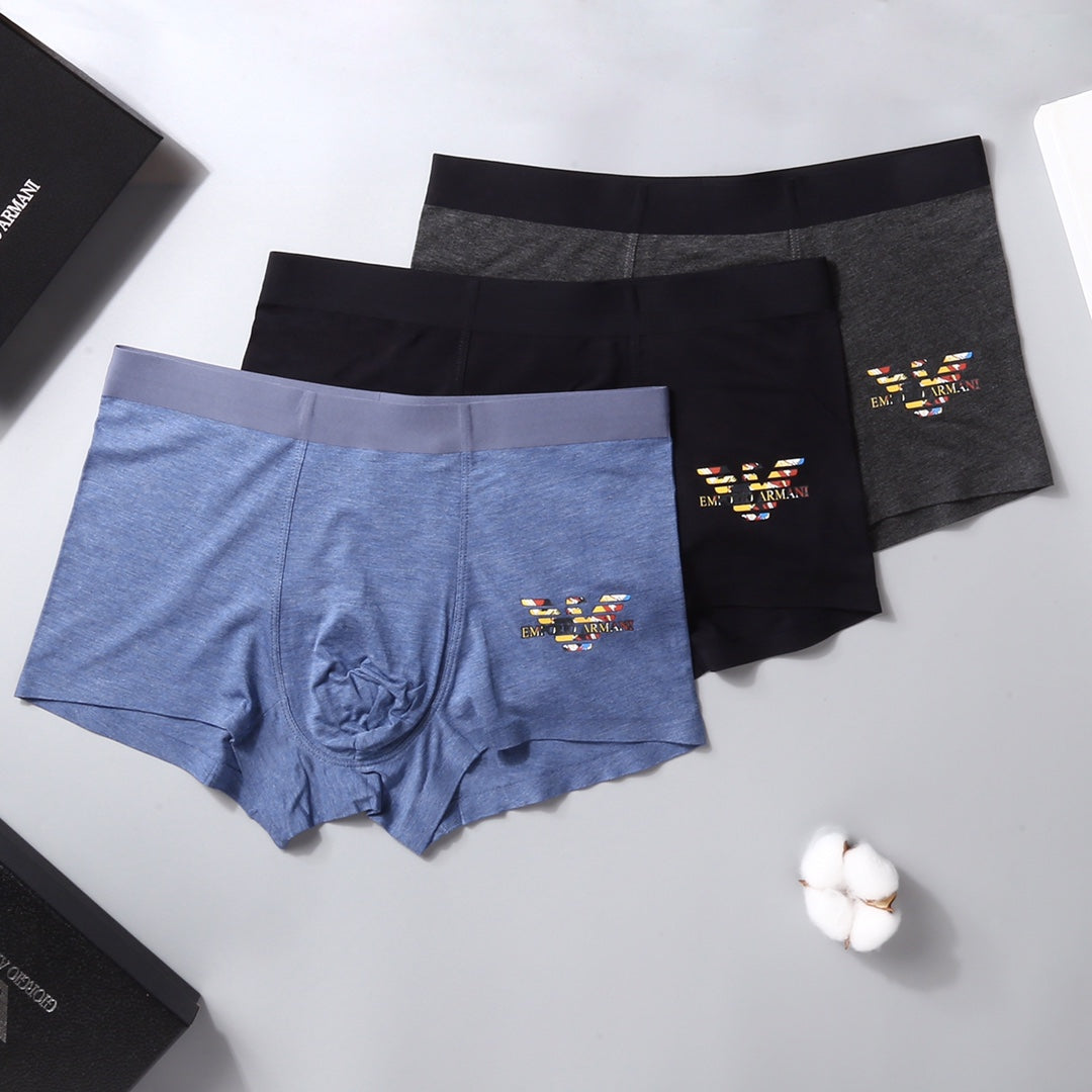 Armani Small Eagle Mixed-Colour Boxer Briefs, Box of 3, gallery image 7