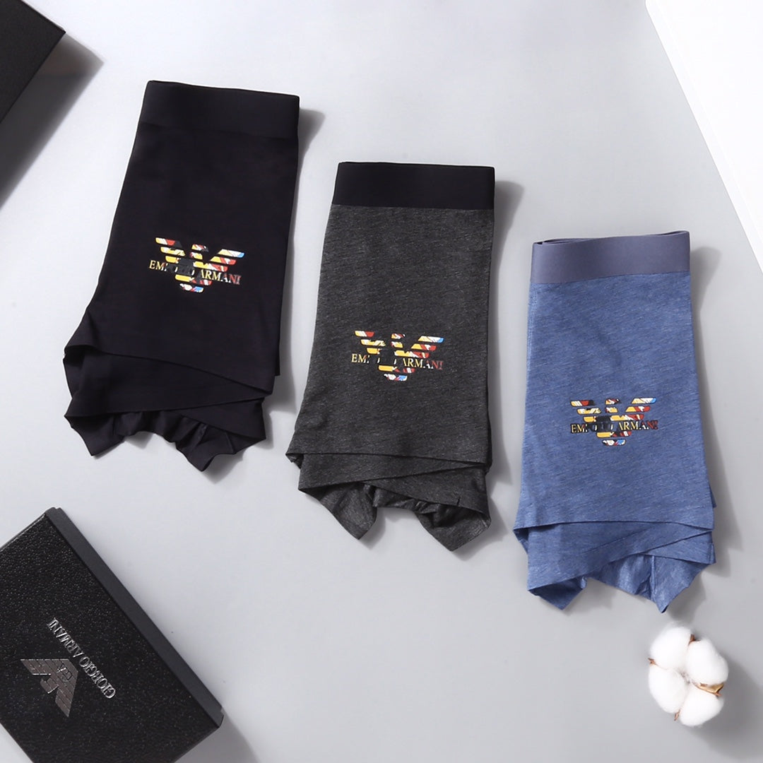 Armani Small Eagle Mixed-Colour Boxer Briefs, Box of 3, gallery image 1