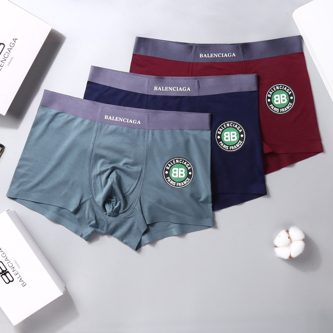 Balenciaga Red Burgundy Grey Green Round Patch Boxer Briefs, image 7