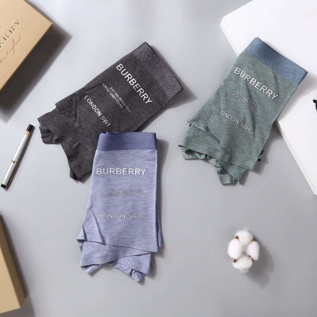 Burberry Grey Lilac Green Small Side Wordmarks Boxer Briefs, image 3