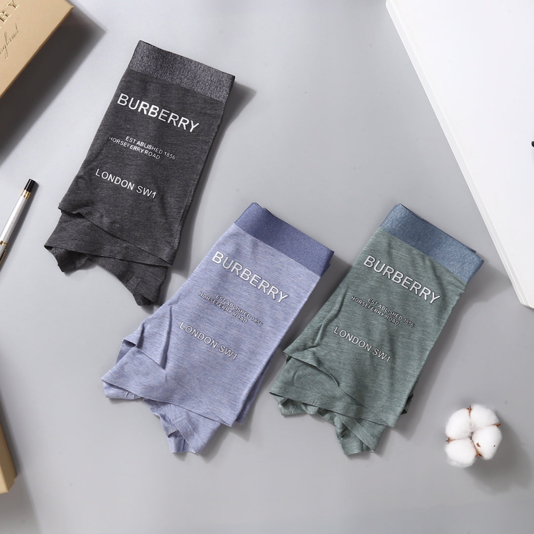 Burberry Grey Lilac Green Small Side Wordmarks Boxer Briefs, image 2
