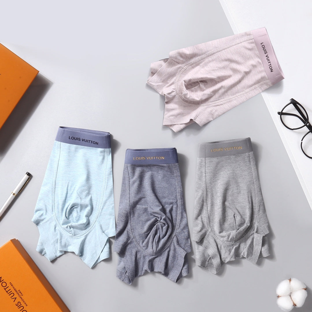 Louis Vuitton Pastel Grey Blue Pink Small Monogram Boxer Briefs, image 2
