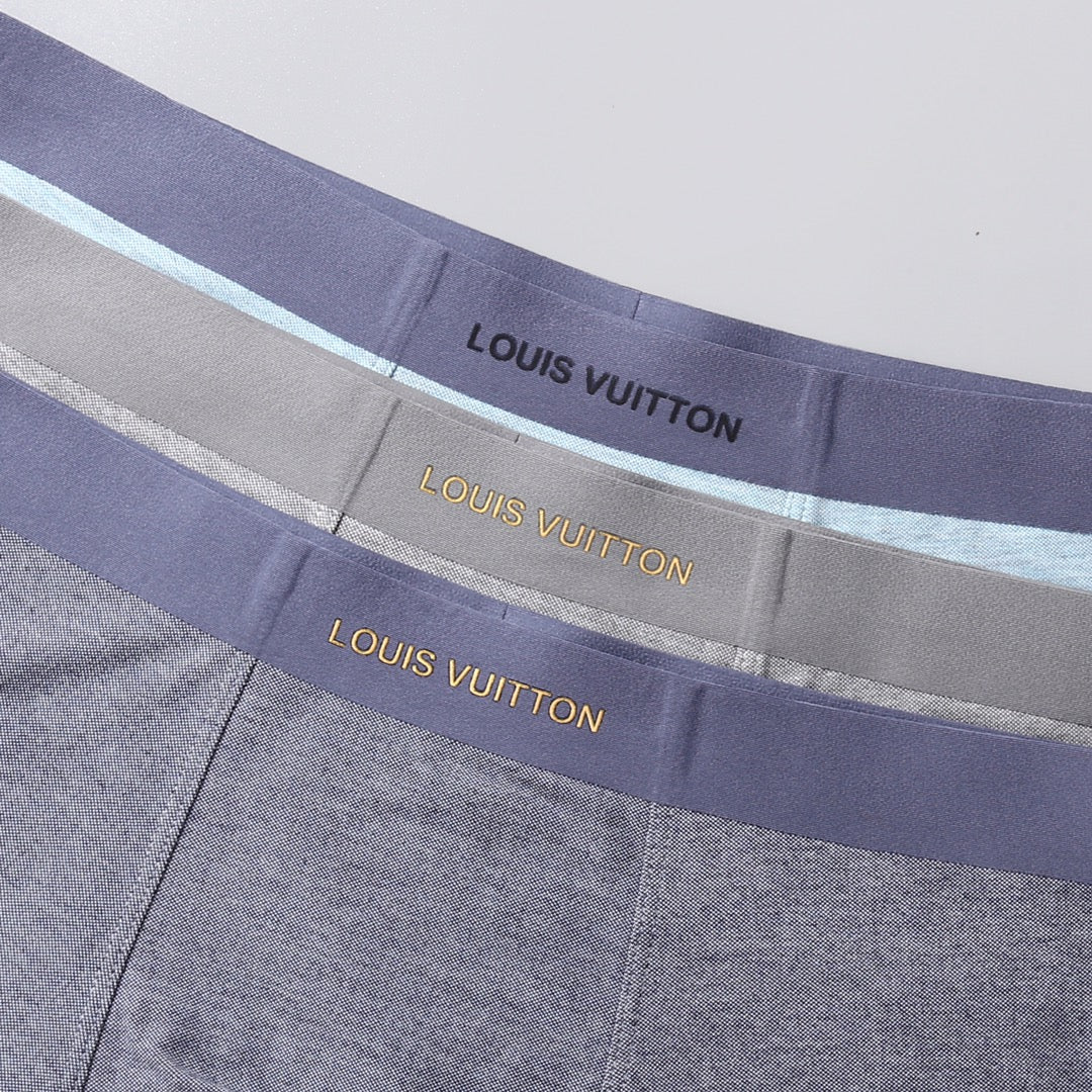 Louis Vuitton Pastel Grey Blue Pink Small Monogram Boxer Briefs, image 8