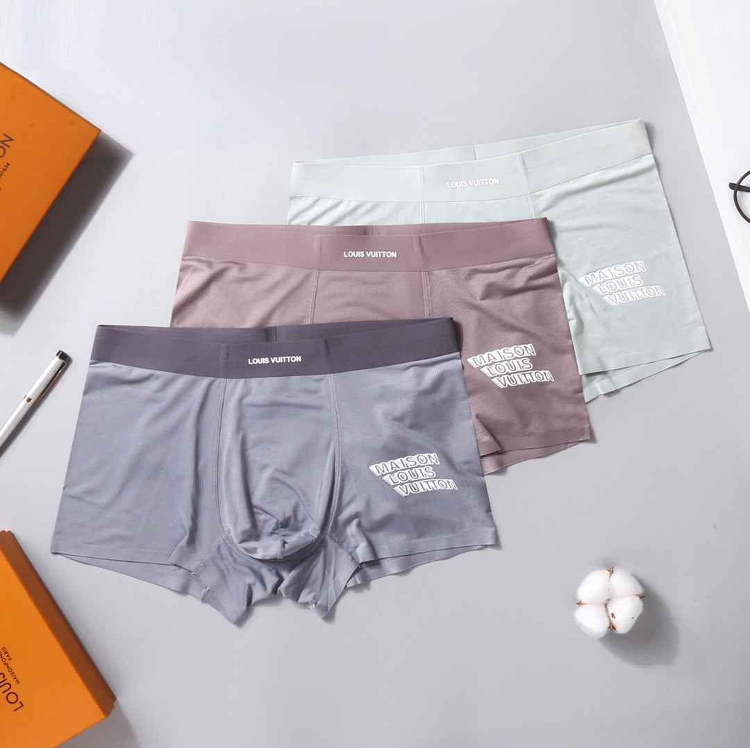 Louis Vuitton Muted Folded Plain Contrast Waist Boxer Briefs, image 3