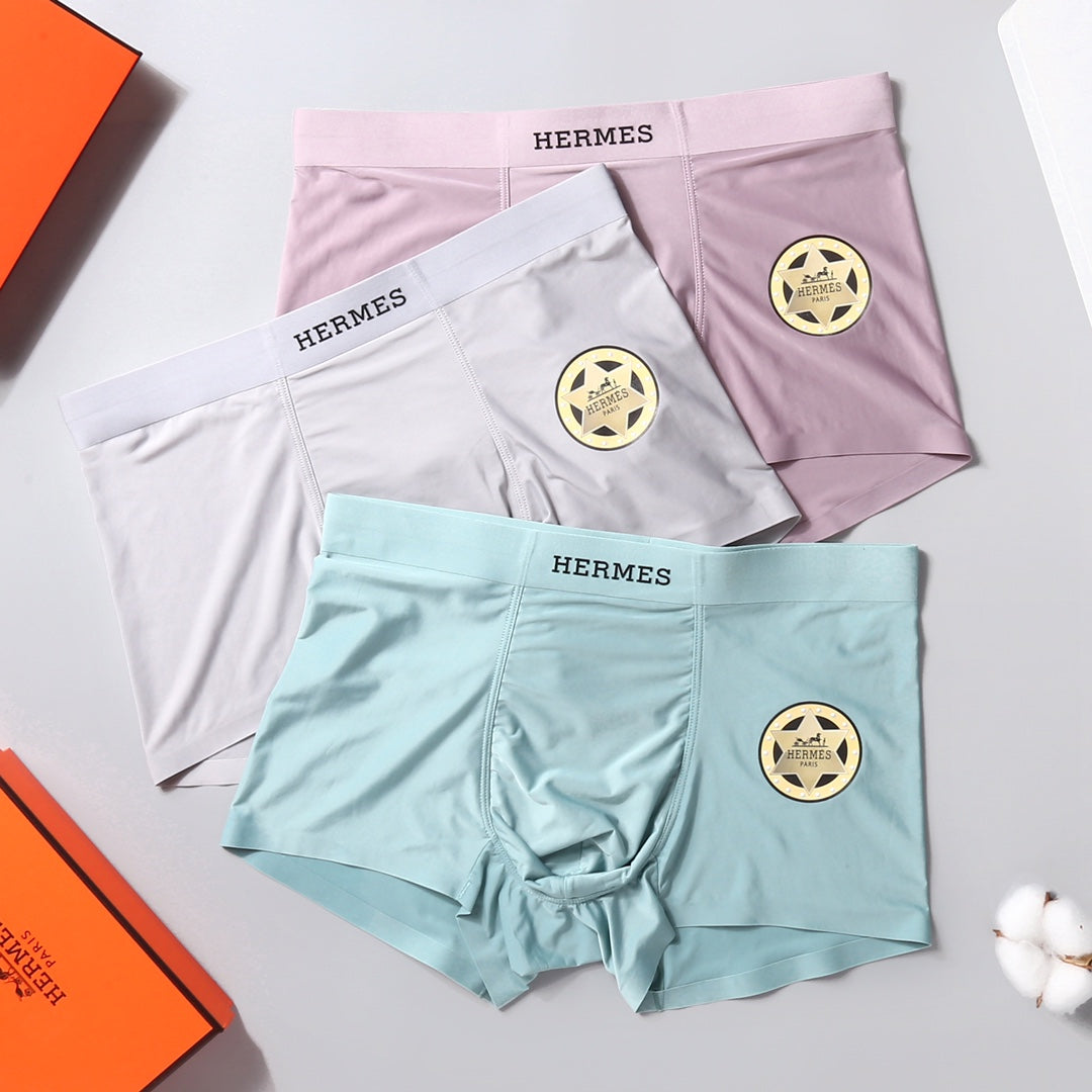 Hermès Mint White Pink Vertical Wordmark Boxer Briefs, image 6