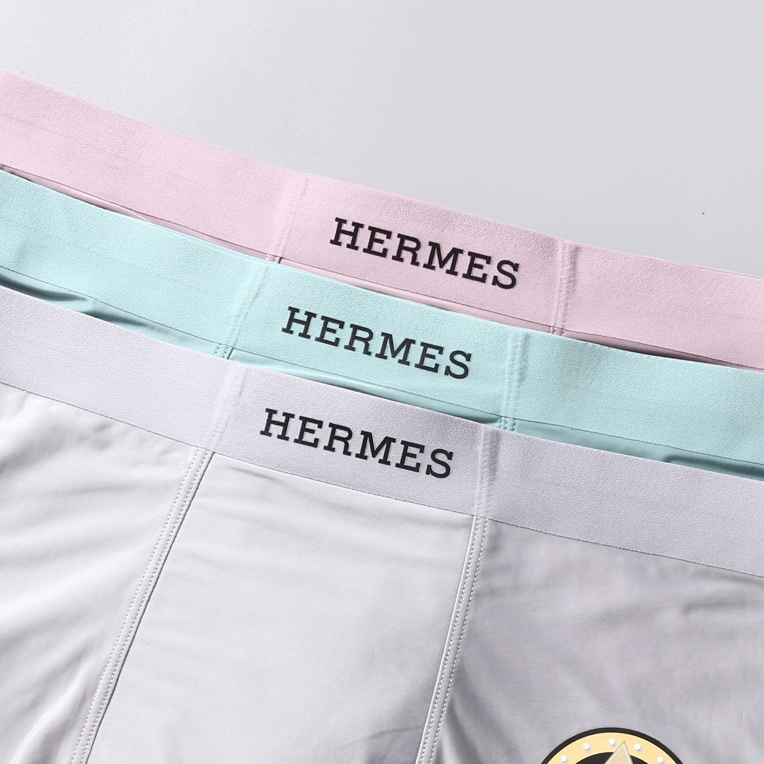 Hermès Mint White Pink Vertical Wordmark Boxer Briefs, image 8